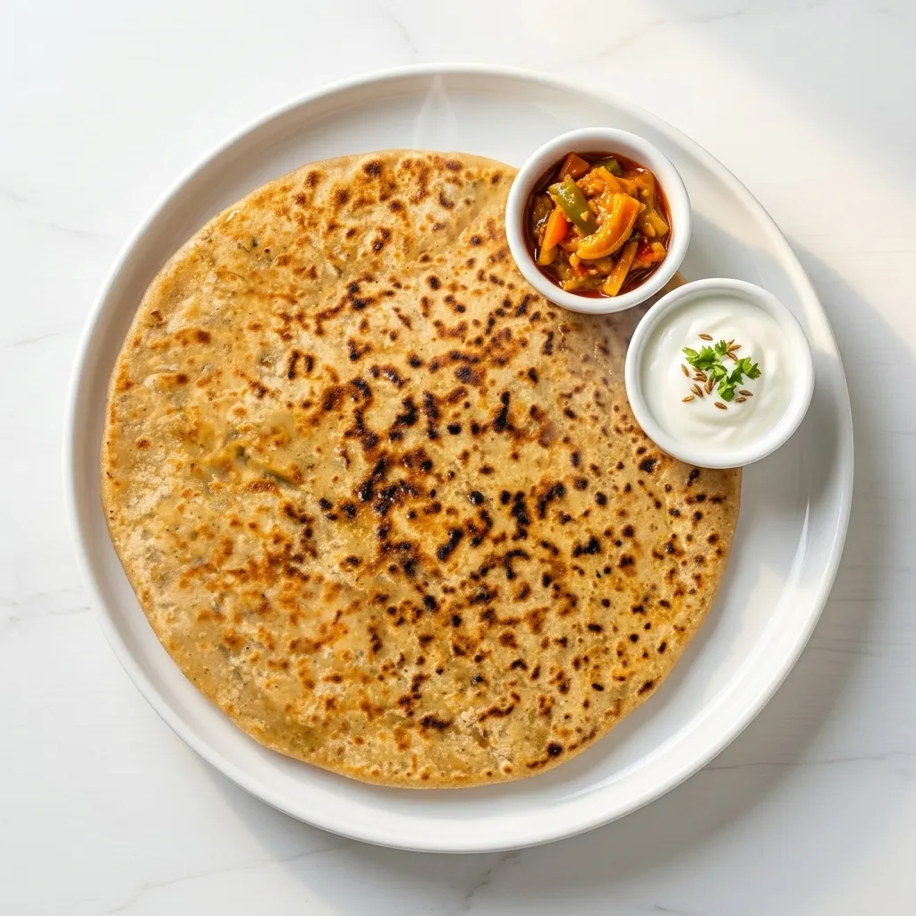 Aloo Parantha at The Chai Hut Calgary — freshly made stuffed flatbread