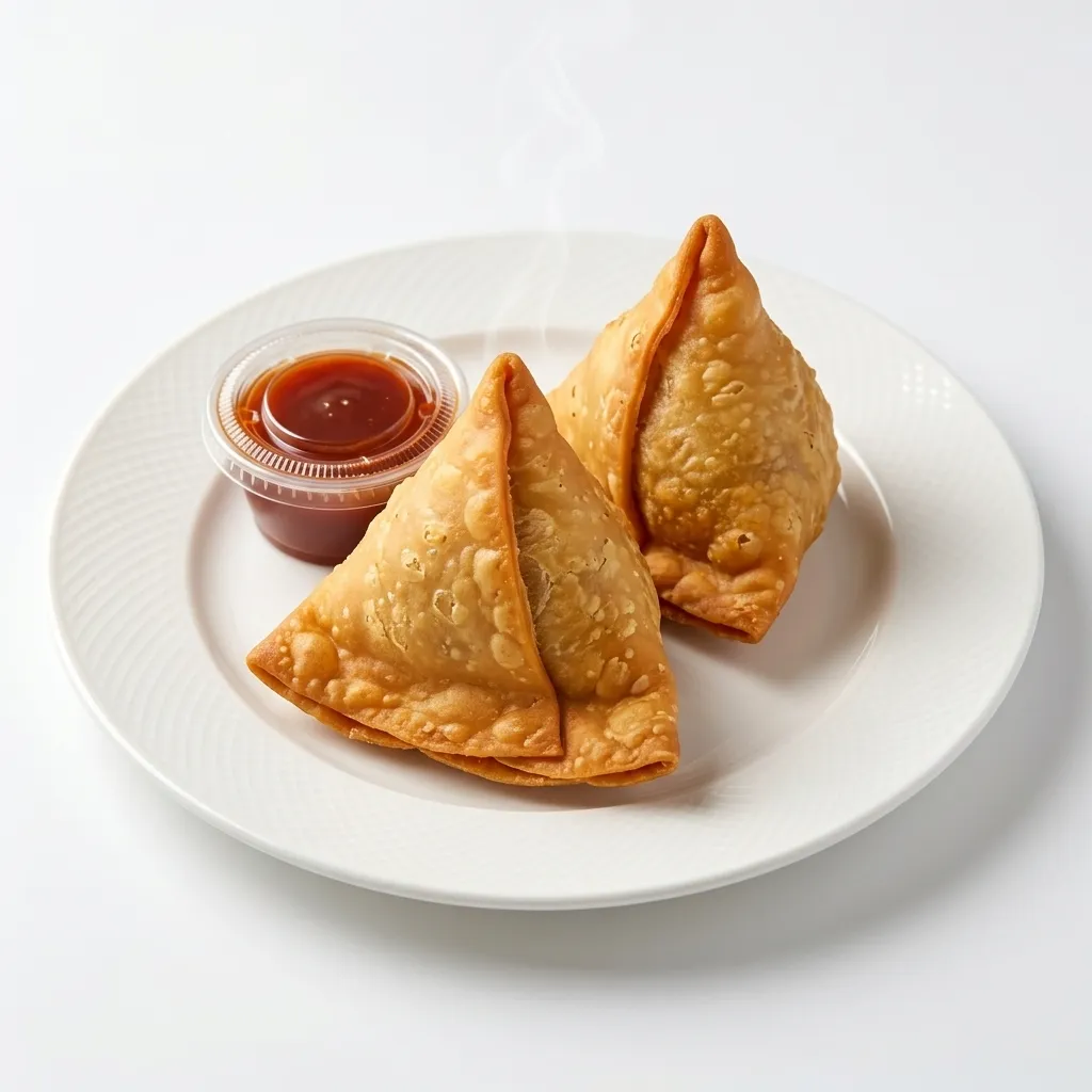 Bihari Samosa at The Chai Hut Calgary — crispy signature Indian samosa